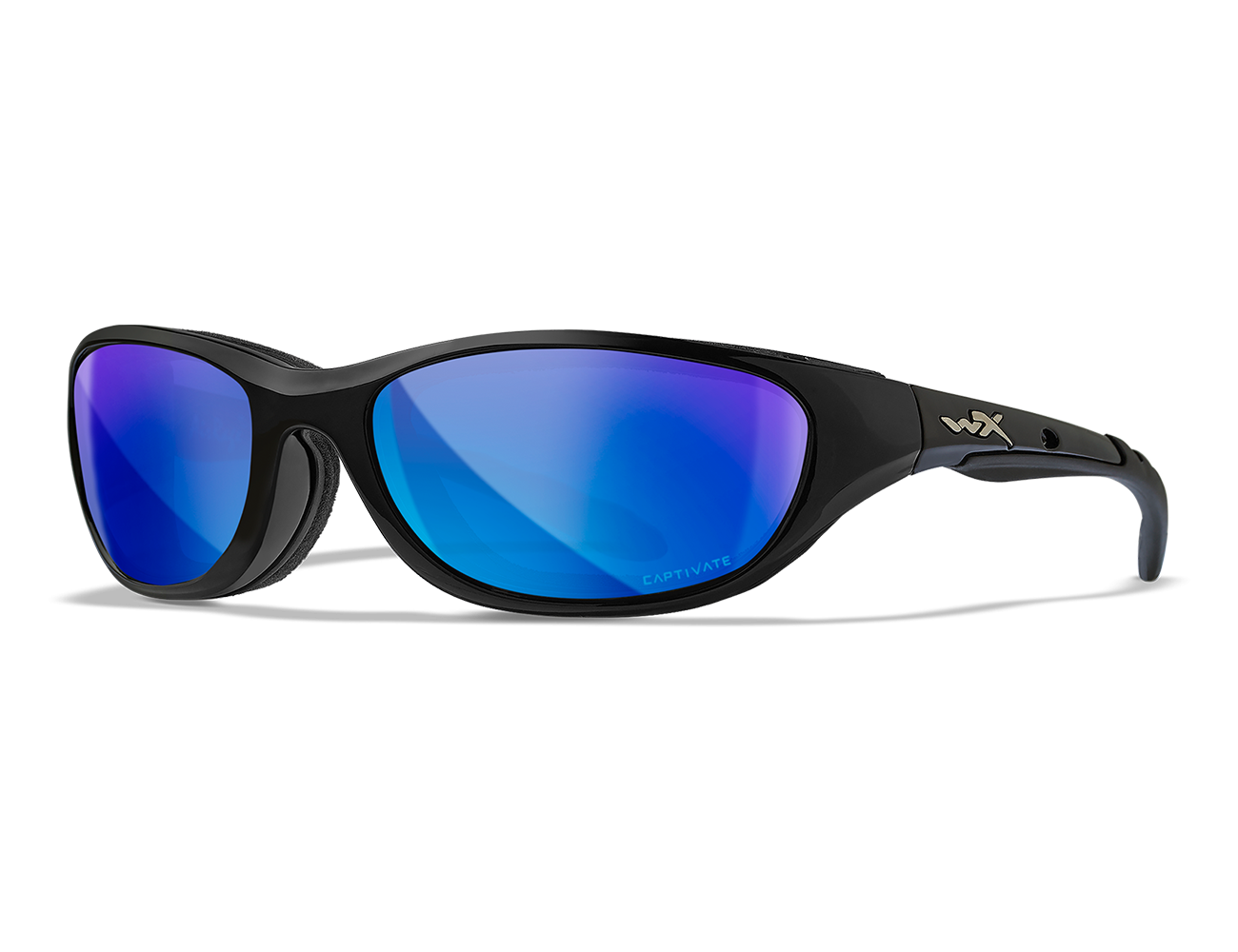 Gloss Black CAPTIVATE™ Polarized Blue Mirror 1